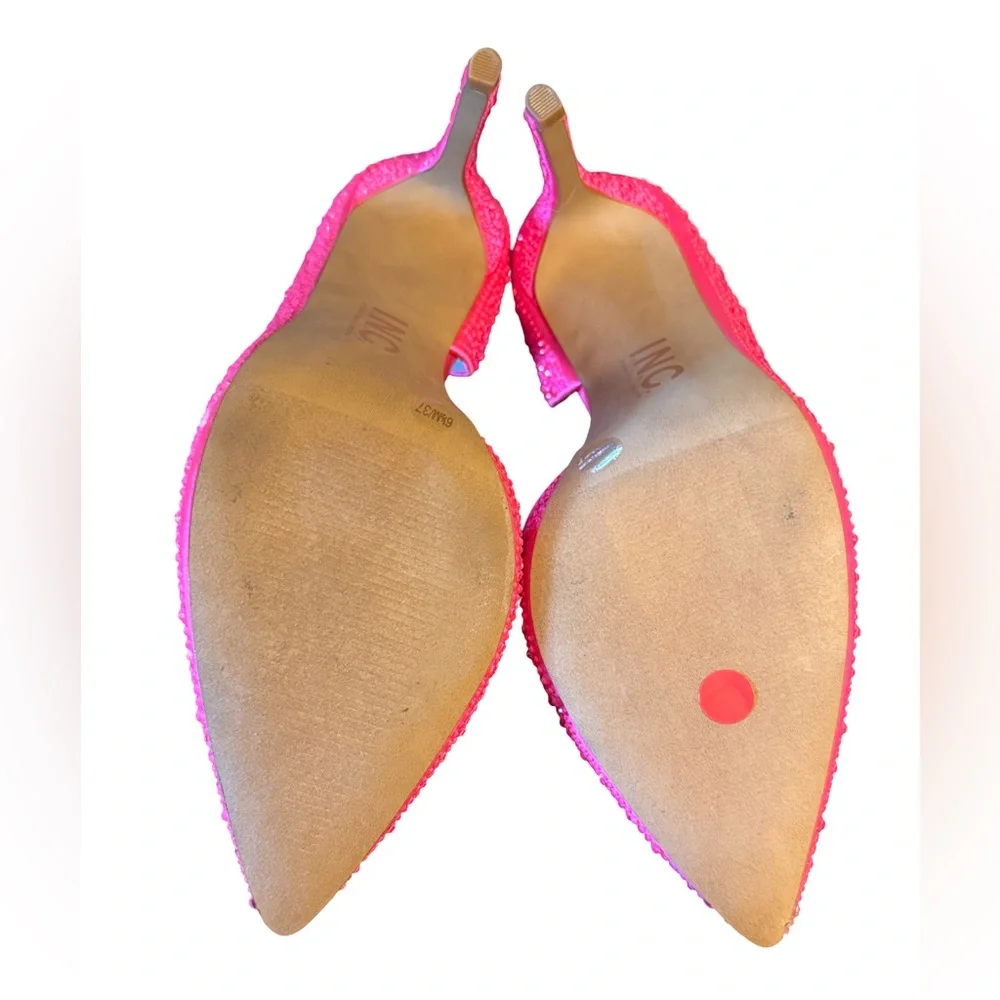 INC International Concepts NWT Stunning Vibrant Pink Embellished Heels (SH059) - Picture 8 of 10